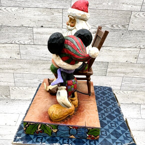 Disney Traditions Jim Shore CHECKING IT TWICE Mickey & Santa #4008063 Figurine - Picture 4 of 11